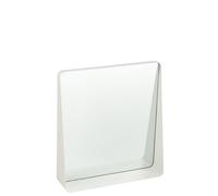 J-Line Miroir Carré - métal/Verre - Blanc - 38 x 41 cm