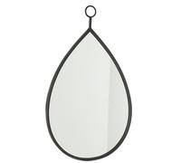 J-Line Miroir Suspendu Drop en MDF Noir Grand Format