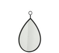 J-Line Miroir Suspendu Drop/MDF Noir Moyen