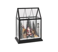 J-line Père Noël LED et Animaux - Verre/synthétique - Multicolore - Medium