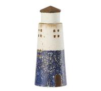 J-Line Phare décoratif - Bois - Bleu/Blanc - Small - 2 pièces
