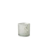 J-Line Photophore Feuilles Verre Blanc Large