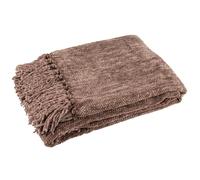 J-Line plaid Chenille - polyester - marron foncé