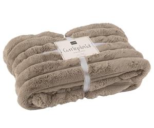 J-line Plaid Large Corduroy - Polyester - Taupe