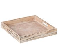 J-Line Plateau dÃƒ©coratif - Bois de Sapin - Beige