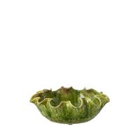 J-Line Plateau décoratif Ronny Irrégulier - céramique - Vert