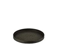 J-Line Plateau Rond Classique Fer Noir Mat S