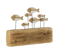 J-Line Poisson sur Base - bois - naturel/blanc - large