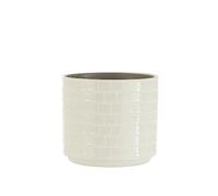 J-Line Pot de Fleurs - céramique - Blanc - Ø 17 cm