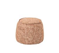 J-line Pouf Alex - contreplaqué/Tissu - Rouille