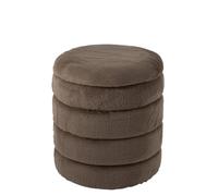 J-line Pouf avec Couvercle - MDF - Taupe