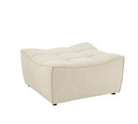 J-Line Pouf Grid Bois De Peuplier/Mousse Biege