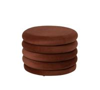 J-Line Pouf Mich - contreplaquÃƒ©/Tissu - Rouille