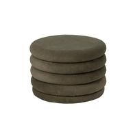 J-line Pouf Mich - contreplaqué/Tissu - Vert foncé