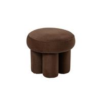 J-Line Pouf Pieds - contreplaquÃƒ©/Tissu - Taupe - Small