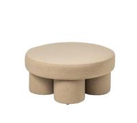 J-line Pouf Pieds - contreplaqué/Tissu - Beige Clair - Large