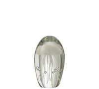 Presse Papier Méduse Blanche En Verre 12 Cm