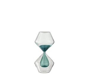 J-Line Sablier Double Verre Bleu, Large