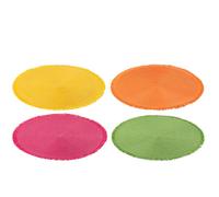 J-Line Set De Table Rond Papier Mix Assortiment De 4
