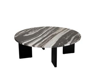 J-Line Table Basse Mathilde Marbre - Pierre - Noir/Gris Vert