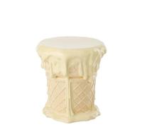 J-Line Table D'appoint Crème Glacée - polyrésine - Abricot/Beige