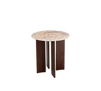 J-Line Table D'appoint Mathilde Marbre - Pierre - Naturel/Beige