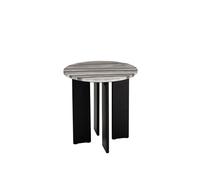 J-Line Table D'appoint Mathilde Marbre - Pierre - Noir/Gris Vert