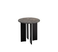 J-Line Table D'appoint Mathilde Marbre - Pierre - Noir/pêche