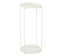 J-Line Table D'appoint Rond - métal - Blanc - Large