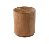 J-Line Table d'appoint Ronde en Bois d'acacia et MDF Naturel