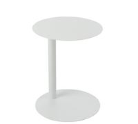 J-Line Table d'appoint Ronde en métal Blanc