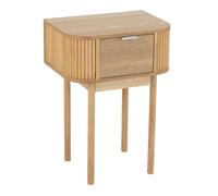 J-Line Table De Chevet Rond Mdf/Bois De Pin Naturel