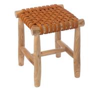 J-Line Tabouret - Bois - Orange