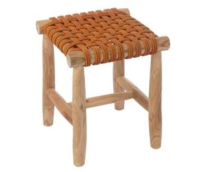 J-Line Tabouret - Bois - Orange