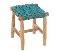 J-Line Tabouret - Bois - Turquoise