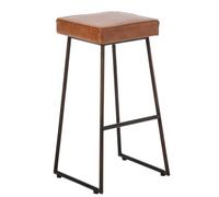 J-line Tabouret de Bar - Cuir - Camel