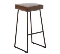 J-line Tabouret de Bar - Cuir - Marron