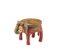 J-Line Tabouret éléphant DEHLI en Bois de Mangue