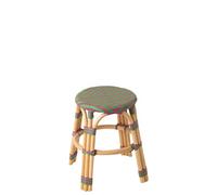 J-Line Tabouret Geo - Roseau/rotin/Bambou - Rose/Vert - Small - 2 pièces