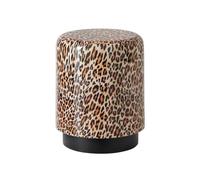 J-line Tabouret Leo Rond - métal - Caramel/Noir