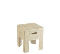J-Line Tabouret Noir Cognac