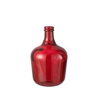 J-Line Vase Carafe Verre Rouge Medium