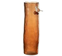 J-Line Vase Long Oiseau Verre Orange Large