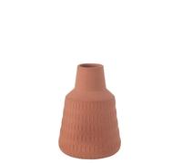 J-Line vase Ria Sculpte - porcelaine - terracotta - small - Ø 16 cm