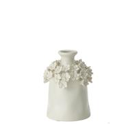J-Line Vase Yucca Fleur Ceramique Blanc Small