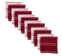 J & M Home Fashions 12pk nervuré en Tissu éponge Lavette Bleu