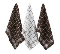 J & M Home Fashions Tissage gaufré de Cuisine Ensemble de Toilette, Moka, Lot de 6