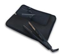 J&m - Tapis de lissage et sac en feutre - Résistant à la chaleur - Convient pour ghd, BaByliss et plus grands lisseurs - Étui de voyage compact tout-en-un avec fermeture éclair