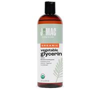 J MAC BOTANICALS - Huile végétale de glycérine biologique (flacon de 473,6 g) hydratante et adoucissante, liquide 100 % pur et naturel