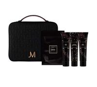 J.Macdonald Coffret cadeau de luxe avec trousse de beauté, masque en feuille, gel douche, lotion scintillante et vernis Noir